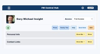 FM Central person overview screen